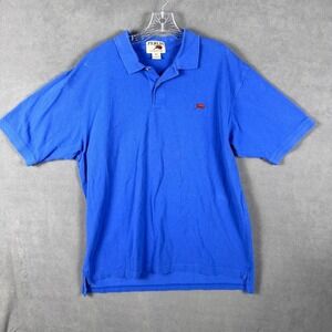 Perlis Shirt‎ Men Extra Large Polo Short Sleeve Blue w Crawfish Logo